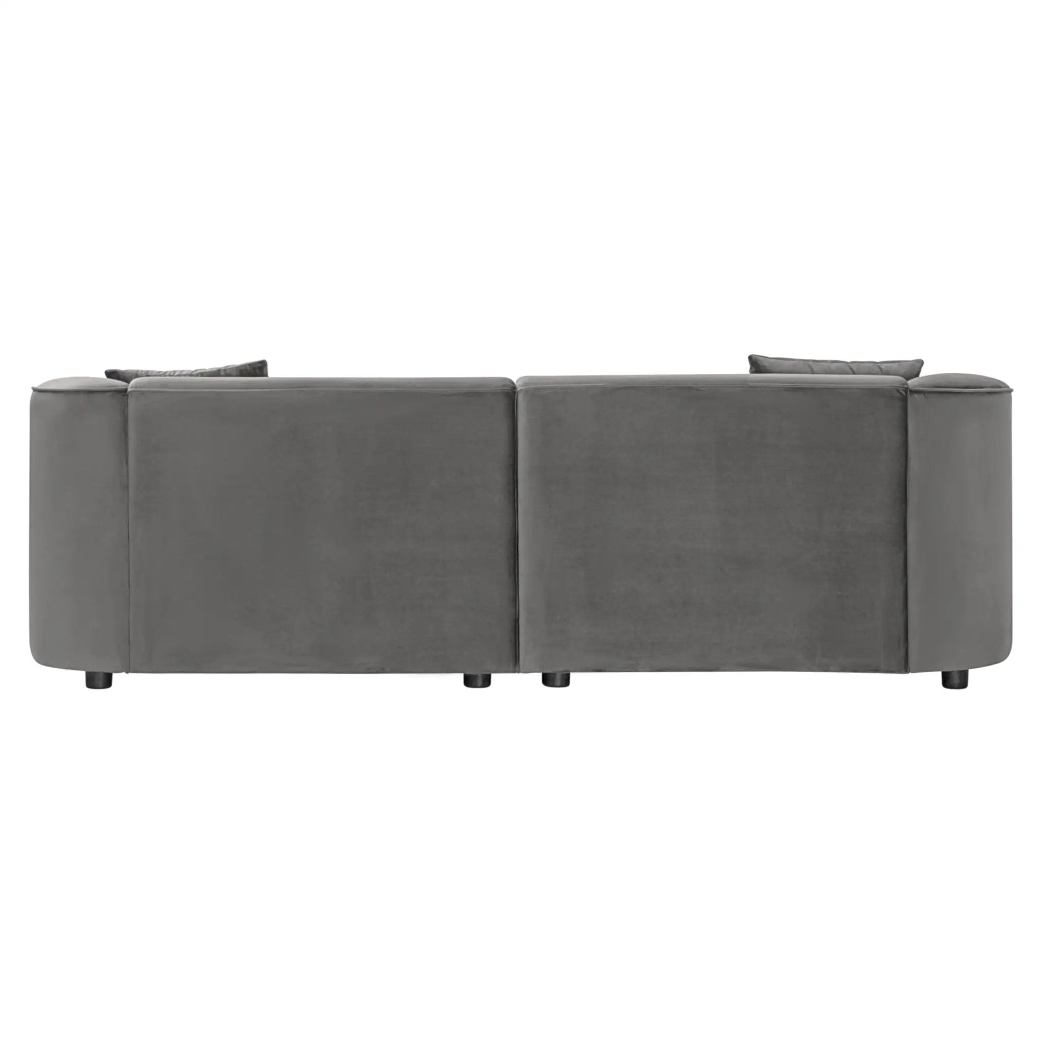 87" Curved Contemporary Sofa in Gray by HouseOfZazla