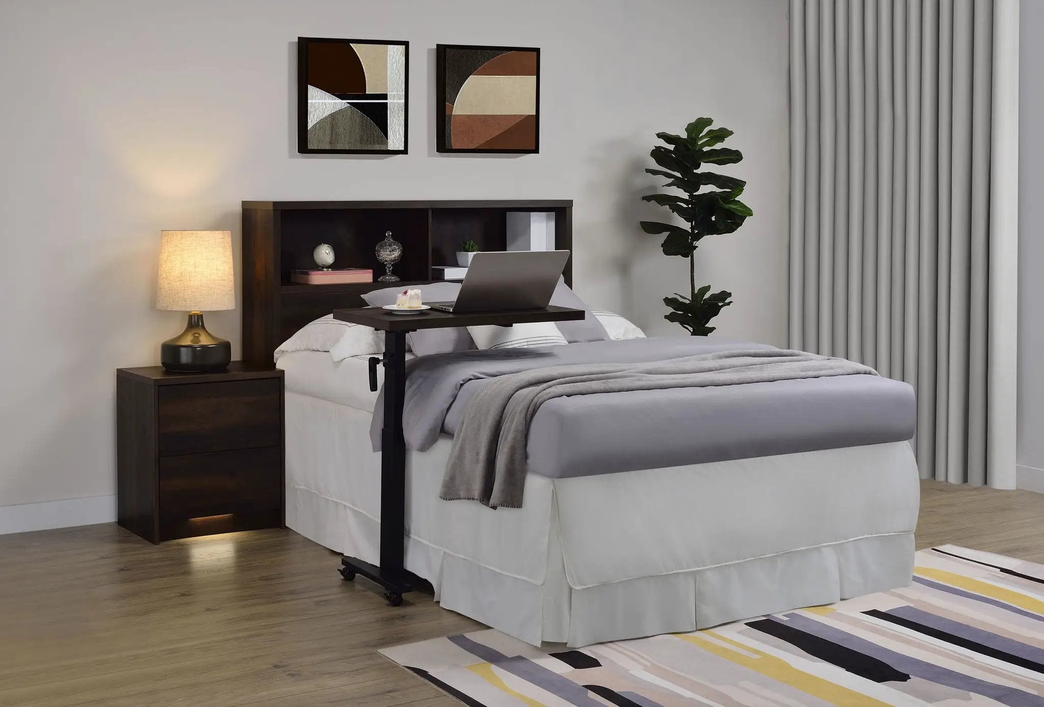 Westpark 49-inch Full Bookcase Headboard Dark Pine by Unique Piece Furniture