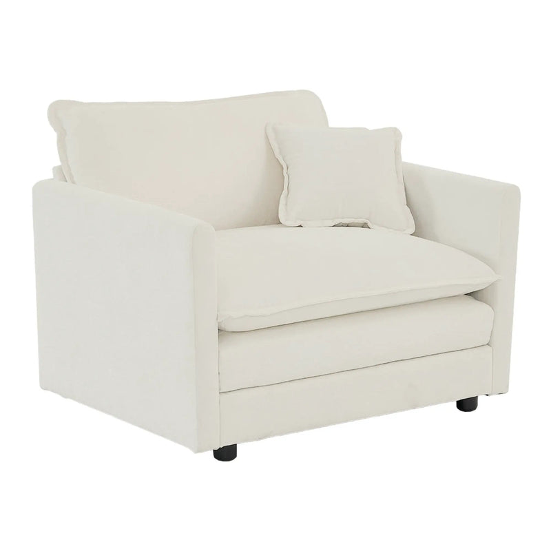 Comfy Deep Single Seat Sofa Upholstered Reading Armchair by HouseOfZazla