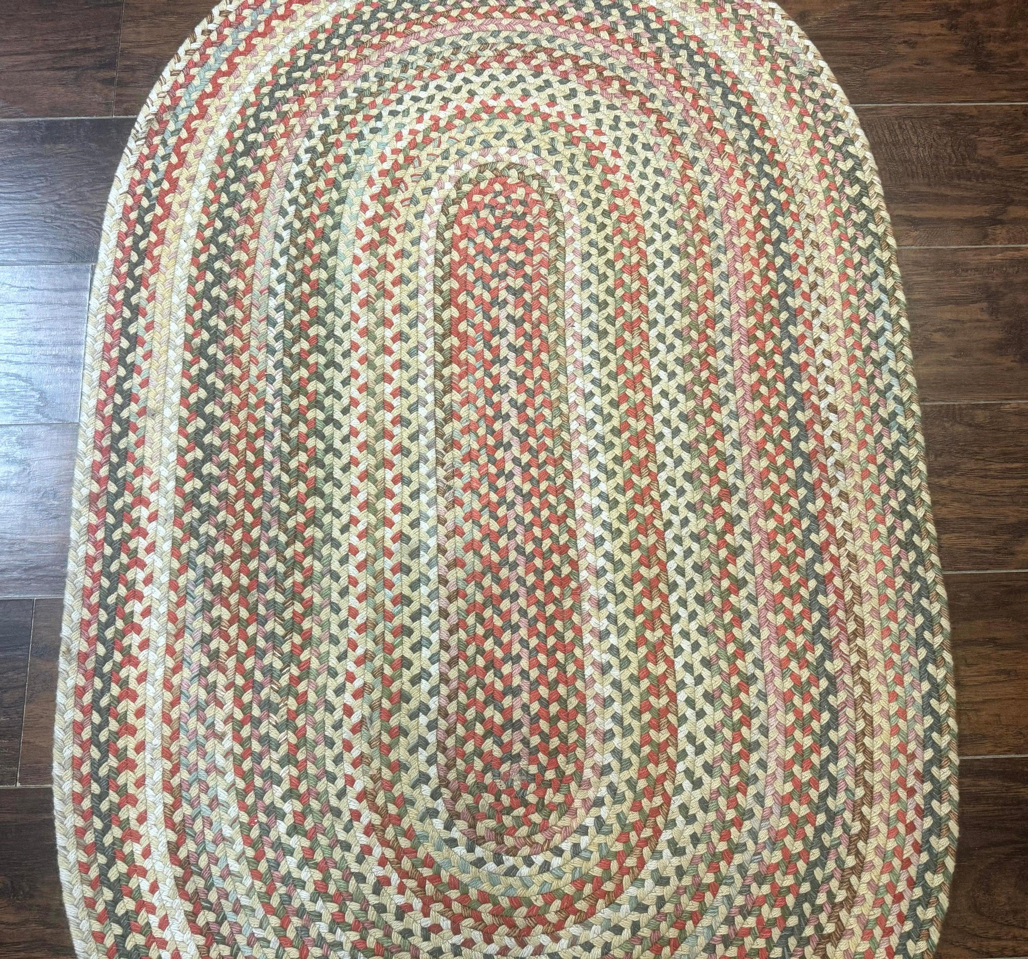 Braided American Oval Rug 3x5, Multicolor, Hand Braided by Jewel Rugs