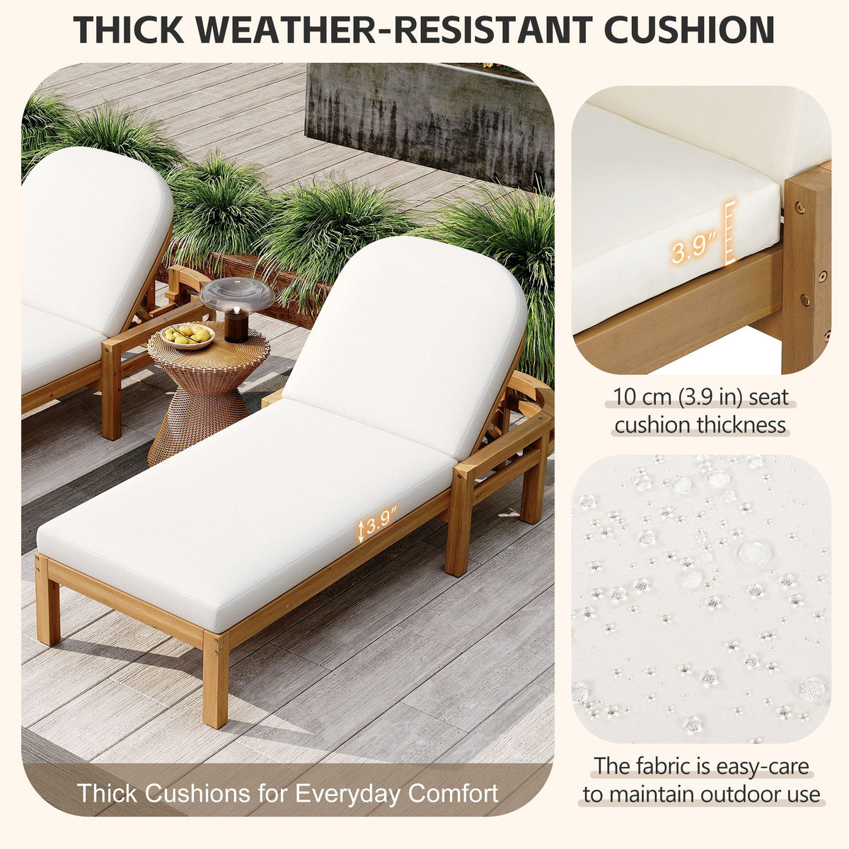 Outdoor Chaise Lounge With 5 Position Adjustable Backrest (Set of 2), photo 11 of 13