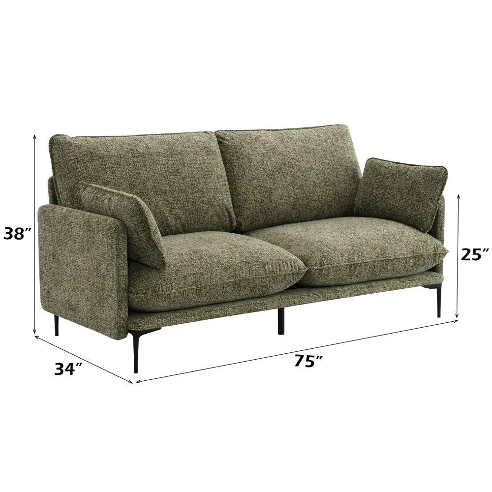 Dalton - Sofa With 2 Pillows - Green by Unique Piece Furniture