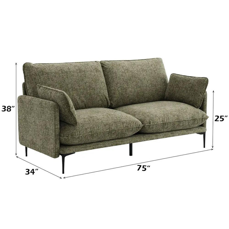Dalton - Sofa With 2 Pillows - Green by Unique Piece Furniture