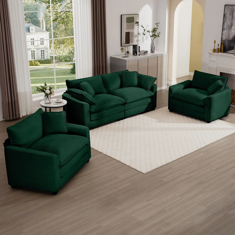 Elegant Oversized Sectional Sofa Set With Deep Seats And Flexible Layout by Unique Piece Furniture