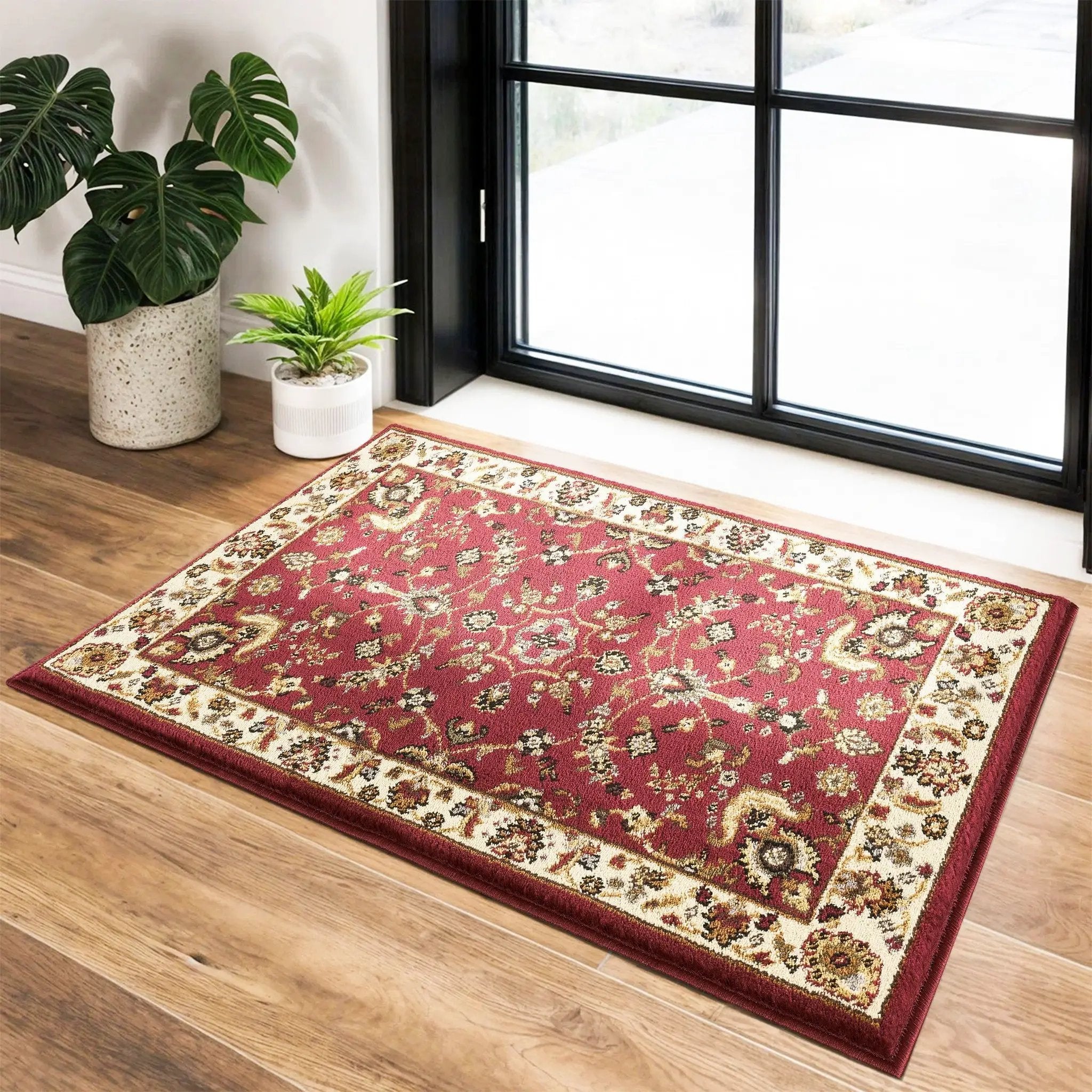 Classic GC_VIN5006 Red Area Rug by HouseOfZazla