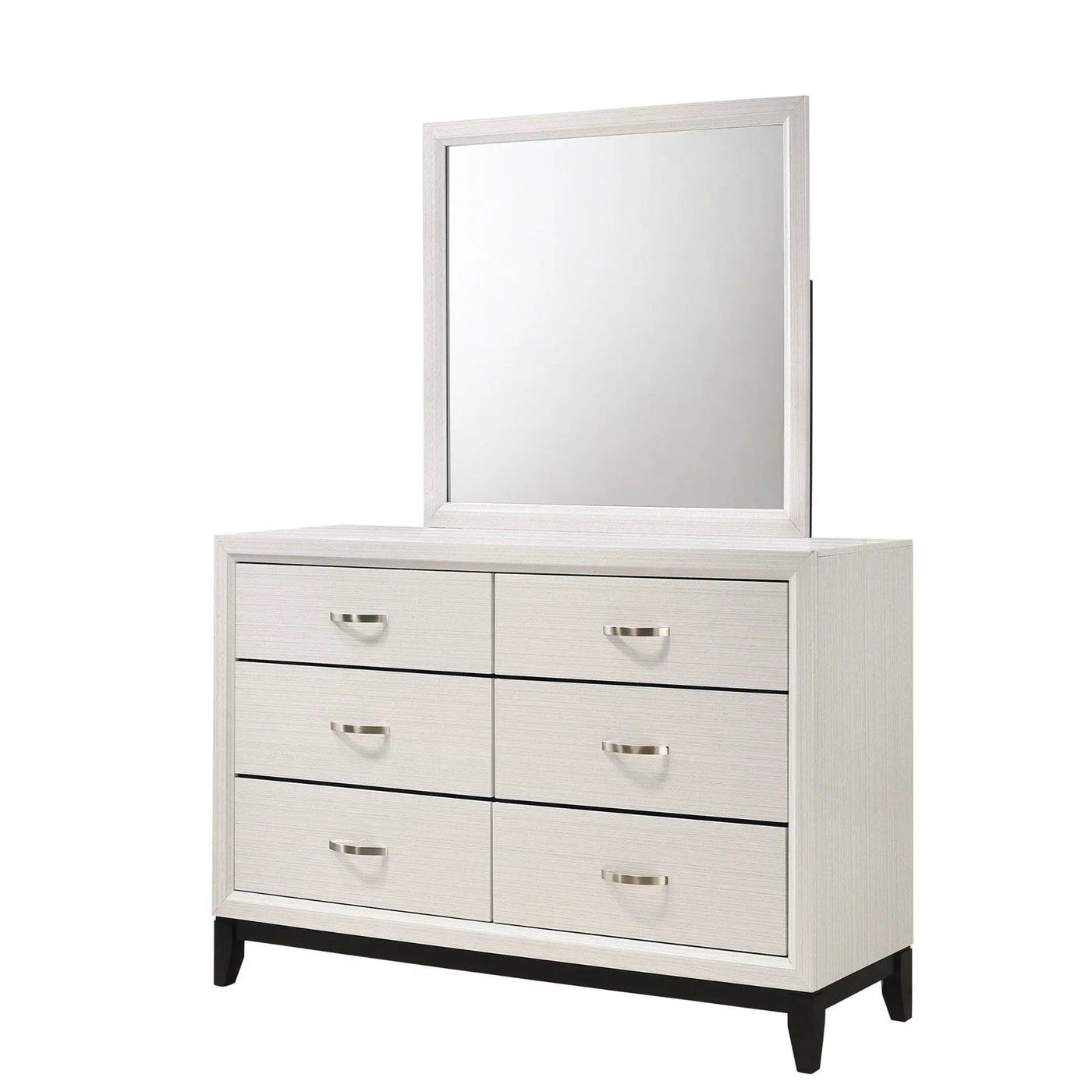 Contemporary 6 Drawer Dresser With Handles by HouseOfZazla