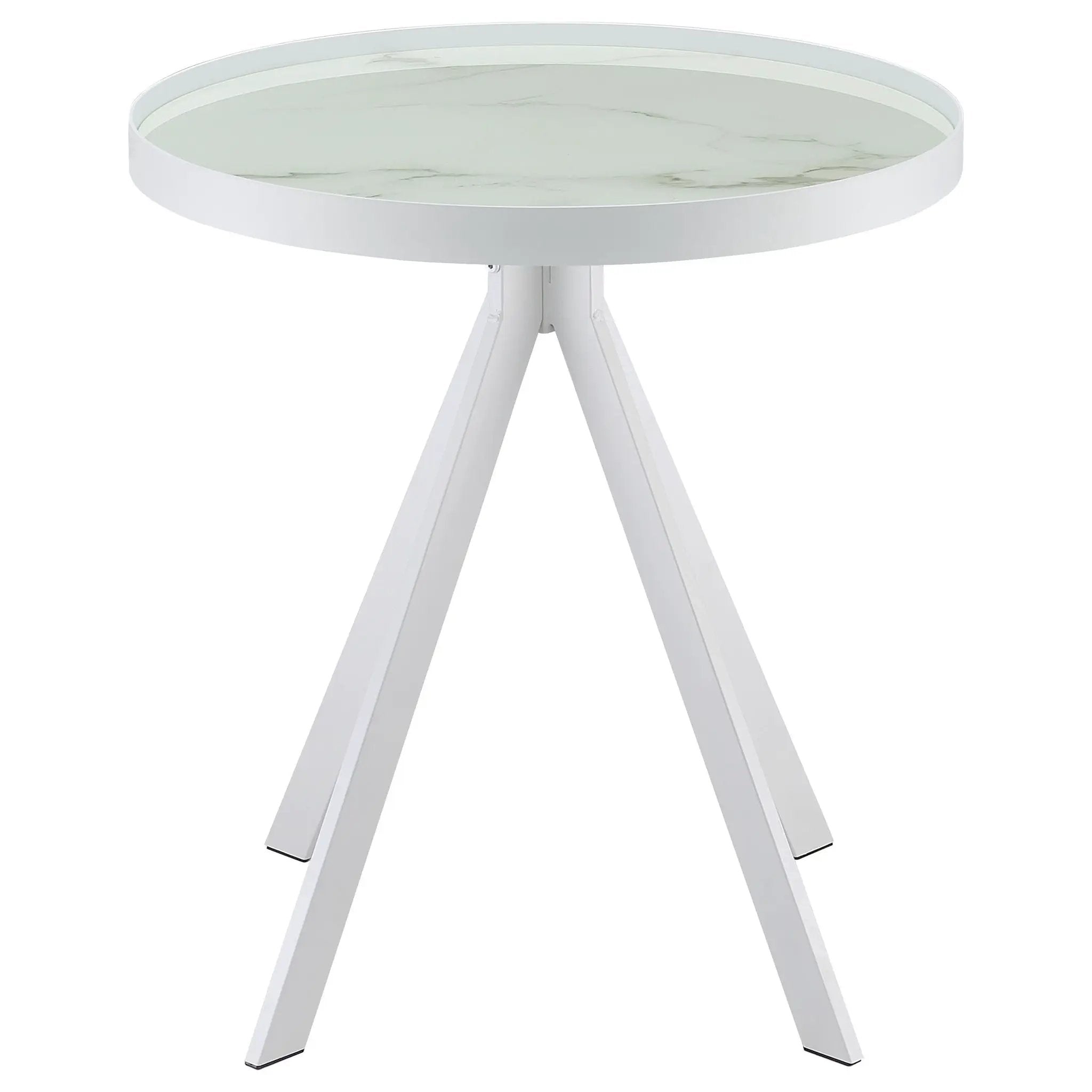 Briggs 3-piece Round Coffee and End Table Set White by Unique Piece Furniture