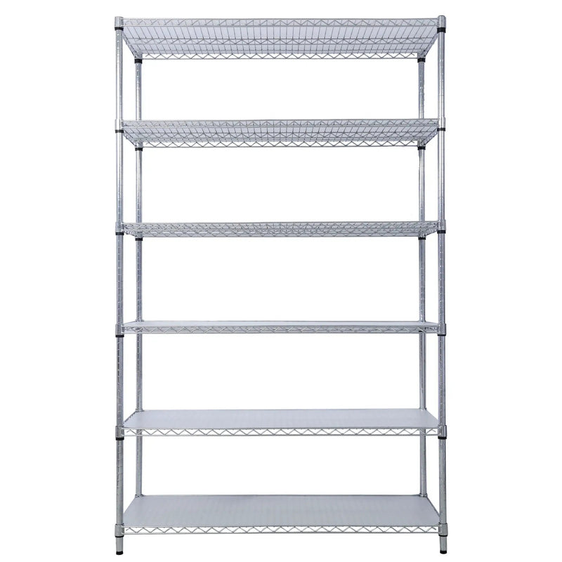 6 Tier 6000Lbs Capacity Nsf Metal Shelf Wire Shelving Unit, Heavy Duty Adjustable Storage Rack With Wheels & Shelf Liners For Commercial Grade Utility Steel Storage Rack by Unique Piece Furniture