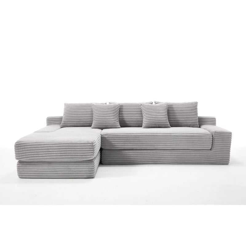 Modern L - Shaped Sectional Couch With Memory Foam by Unique Piece Furniture