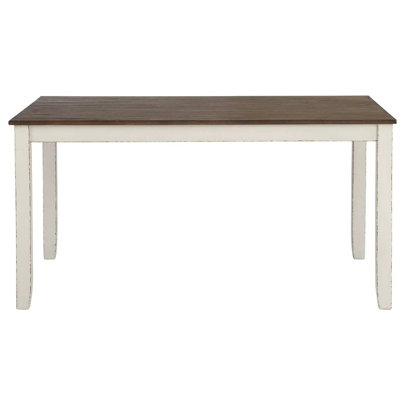 Fortress 7-piece Rectangular Dining Set Vintage Vanilla by Unique Piece Furniture