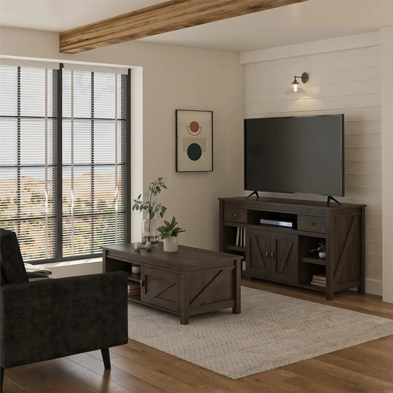 Farmington - TV Stand For TVs Up To 60" - Oak by Unique Piece Furniture