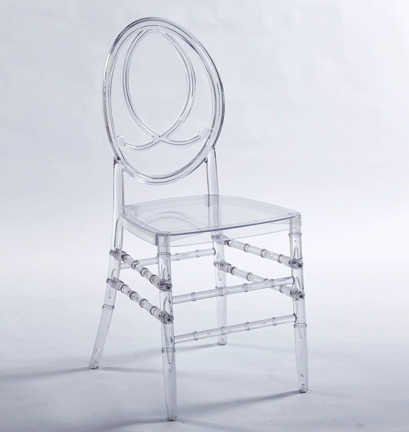 Dining Chair, Plastic Seat, Welding Chair (Set of 4) - Transparent by Unique Piece Furniture