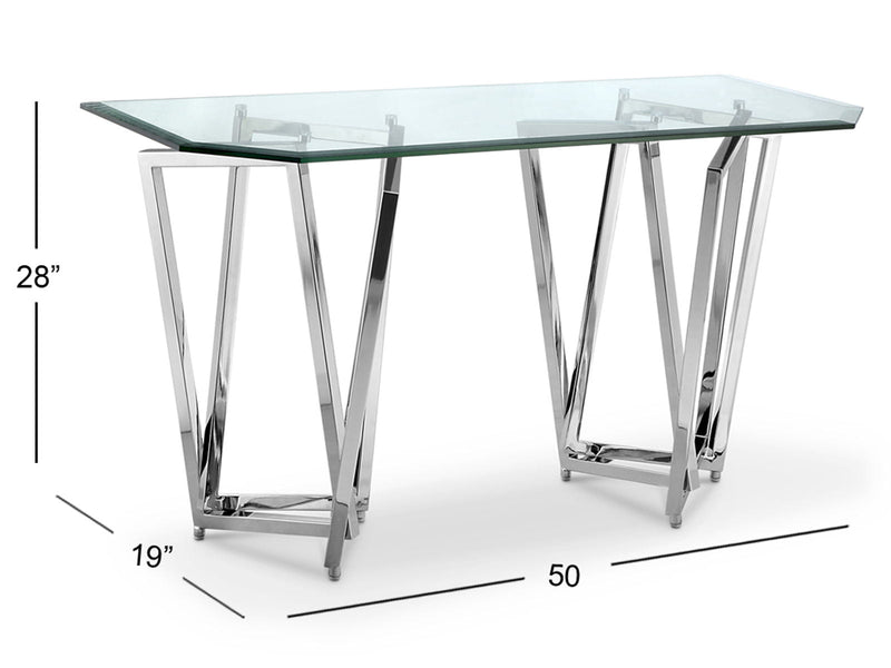 Lenox Square - Rectangular Sofa Table - Chrome, photo 4 of 4