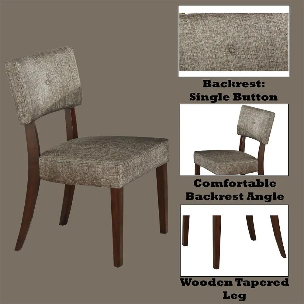 Drake - Side Chair (Set of 2) - Gray Fabric & Espresso by Unique Piece Furniture