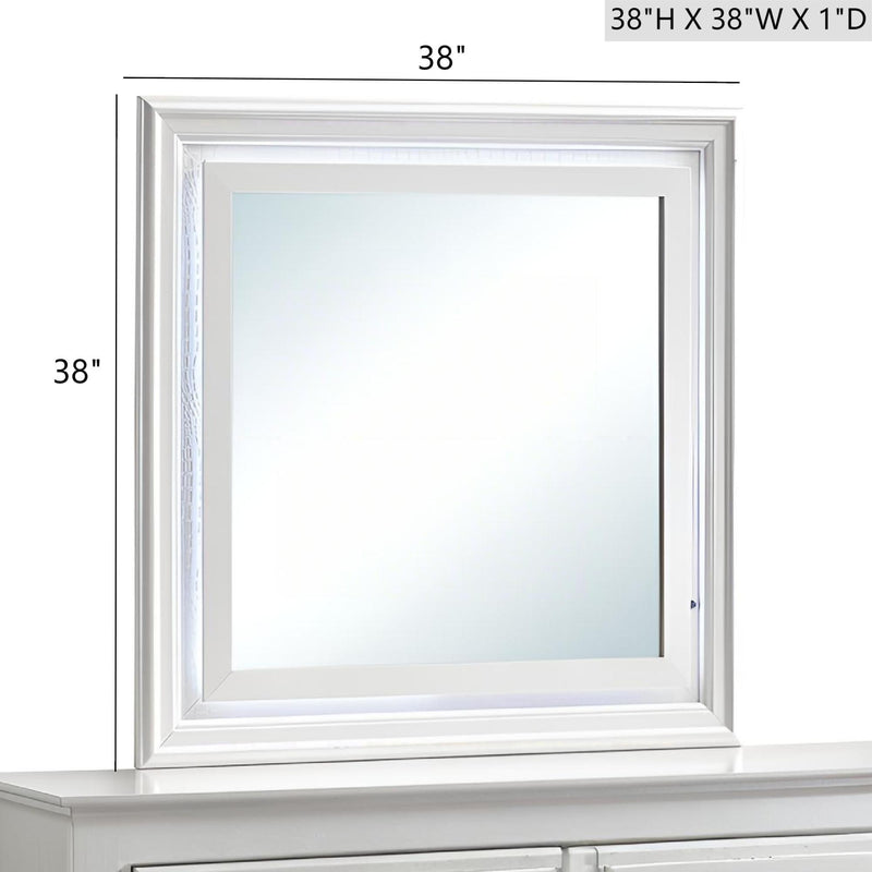 Verona - Mirror With Premium Low Distortion Glass - White by HouseOfZazla