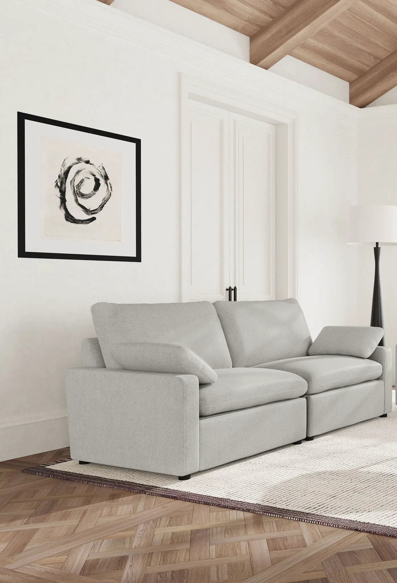 Collins Modular Power Loveseat Grey by Unique Piece Furniture