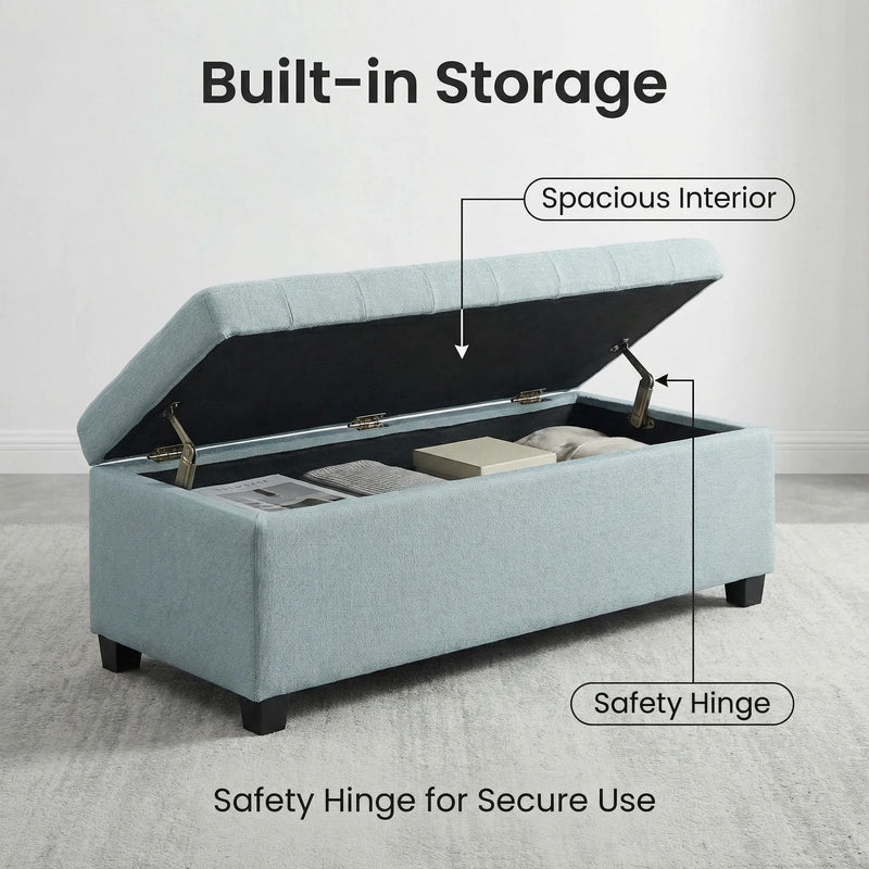 Elegant Tufted Storage Ottoman Bench by HouseOfZazla