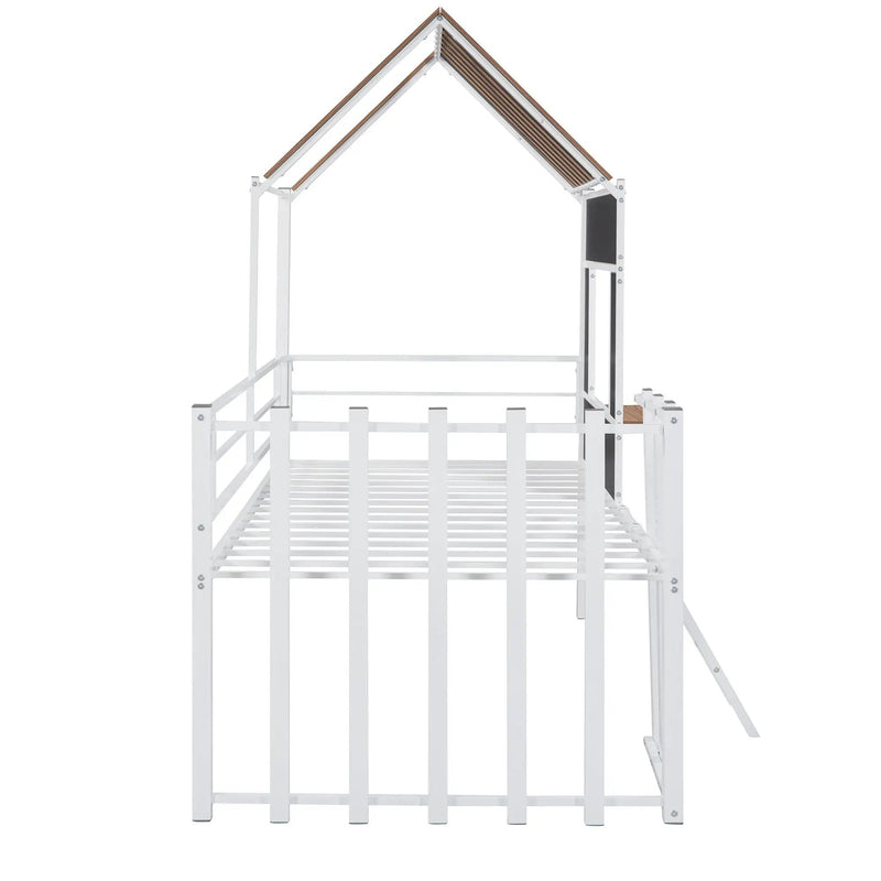 Loft Bed With Roof, Window, Guardrail, Ladder by HouseOfZazla