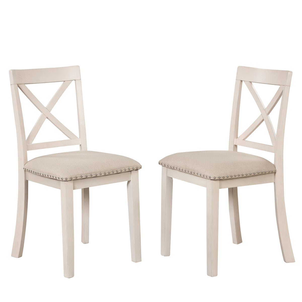 Modern Dining Table Set for 4 with Curved Back Chairs - Beige or Light Brown, photo 27 of 40