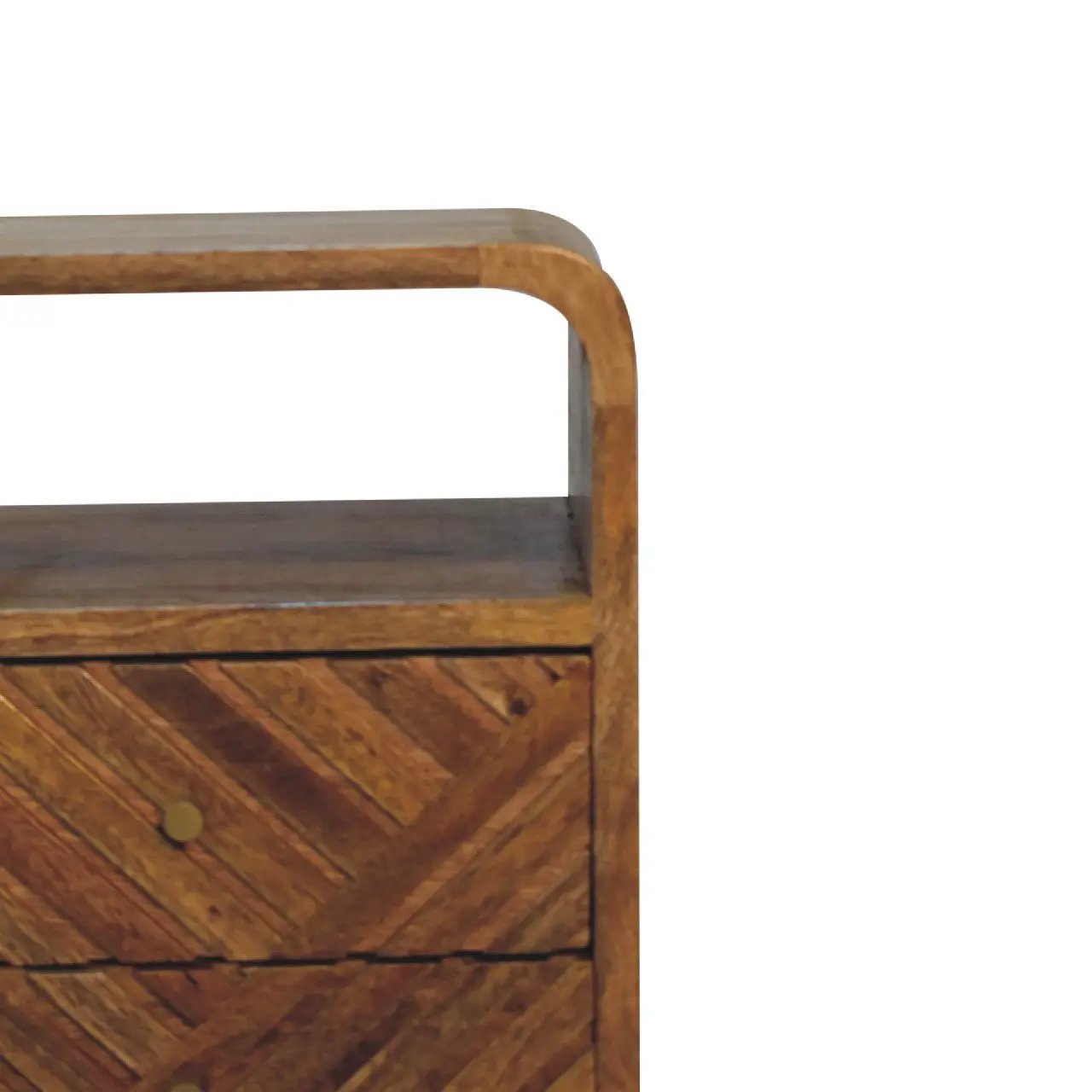 Solid Wood Mini Lille Curved Nightstand by HouseOfZazla