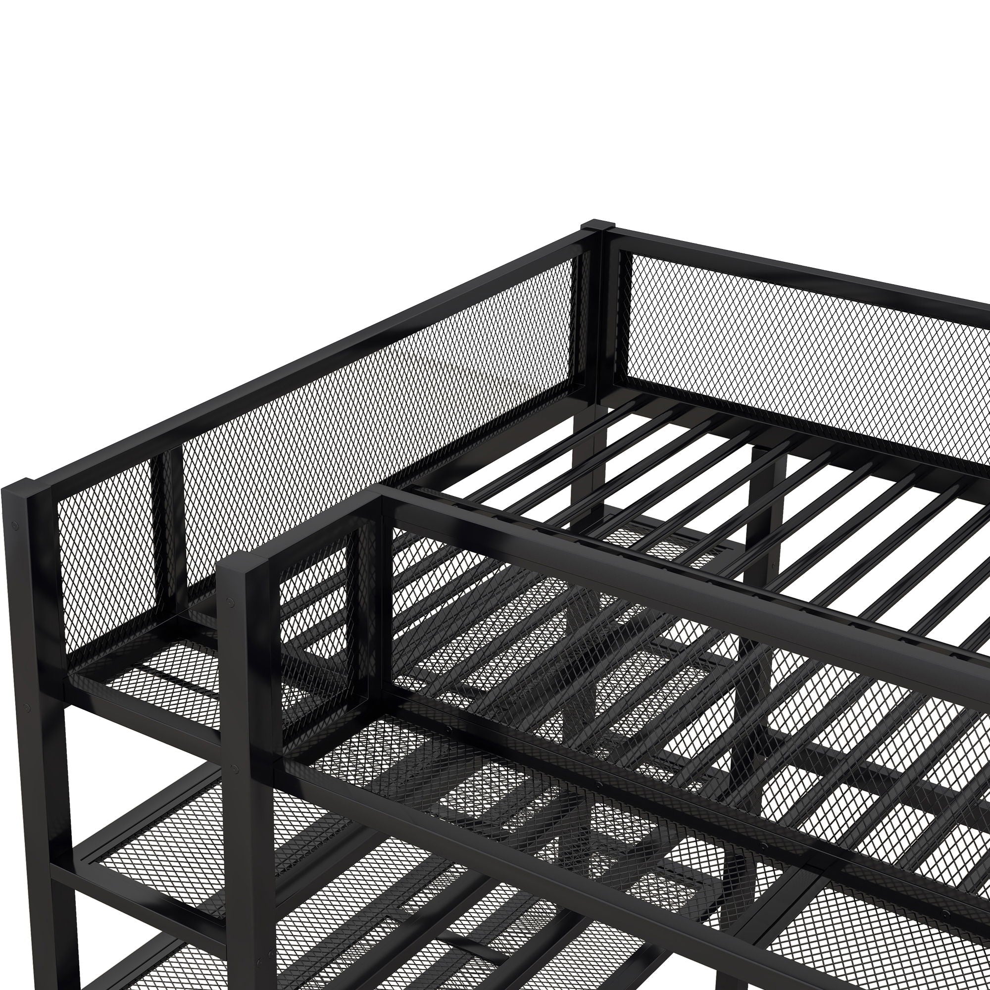 Loft Bed With 4 Tier Shelves And Storage by HouseOfZazla