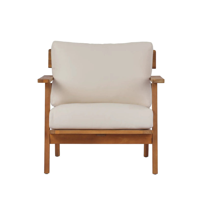 29.5' Mid-Century Modern Acacia Wood Outdoor Club Chair by HouseOfZazla