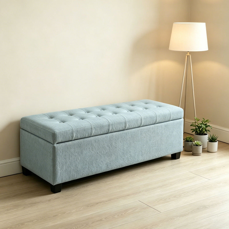 Elegant Tufted Storage Ottoman Bench by HouseOfZazla