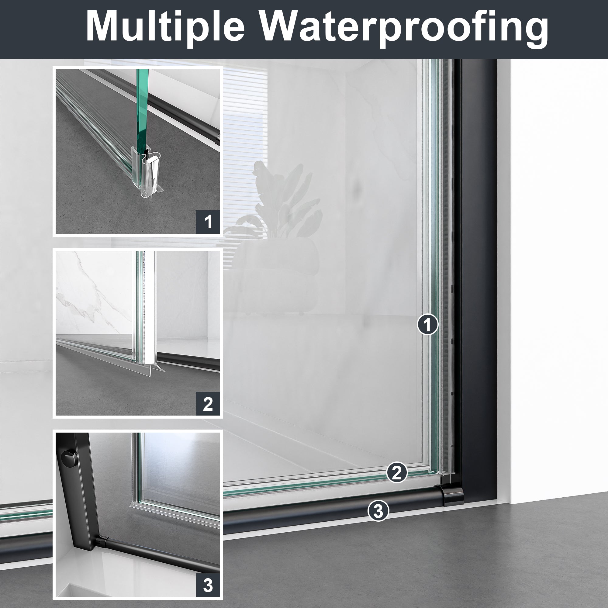 30"W x 72"H Frameless Circular Pivot Shower Door in Matte by HouseOfZazla