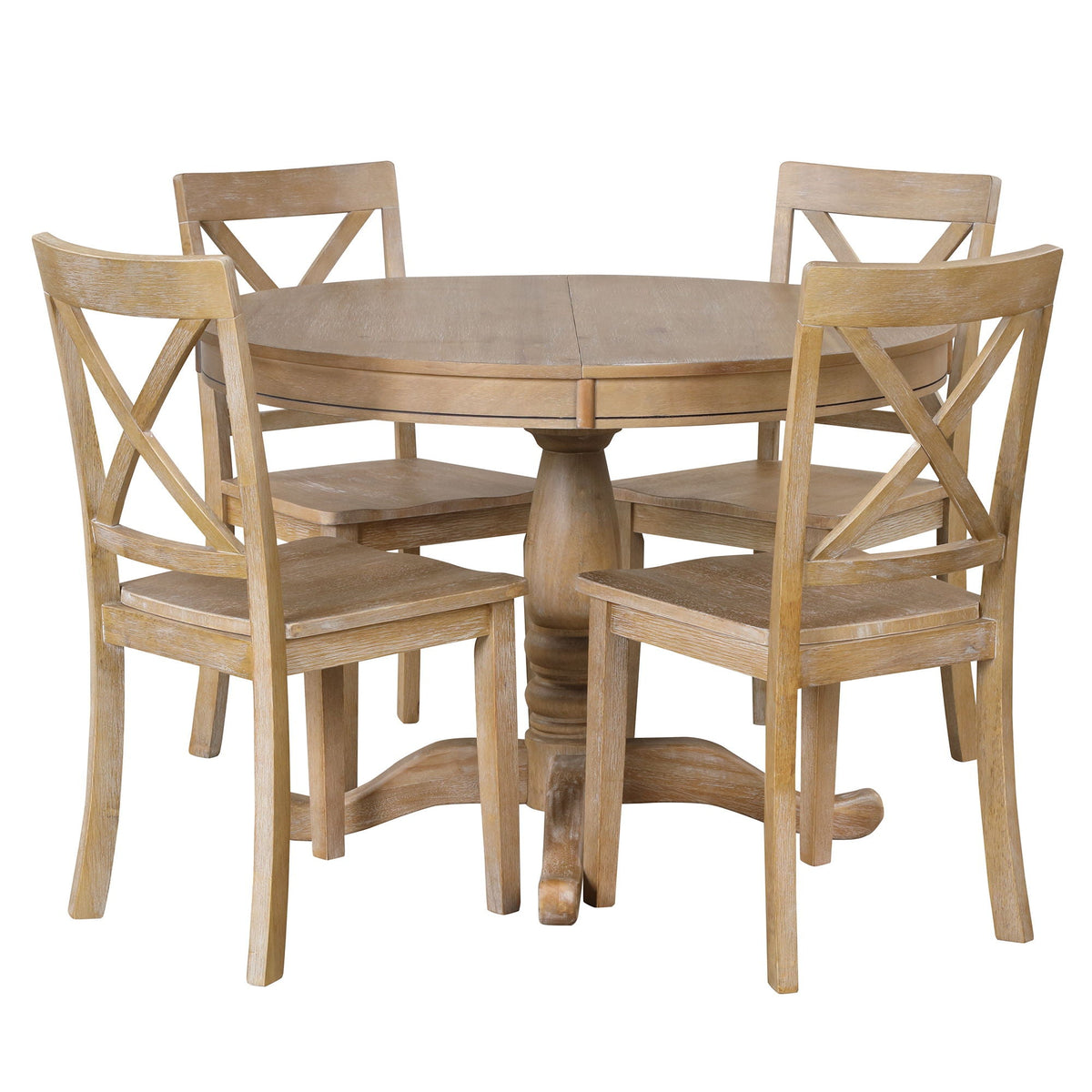 Modern Dining Table Set for 4 with Curved Back Chairs - Beige or Light Brown, photo 28 of 40