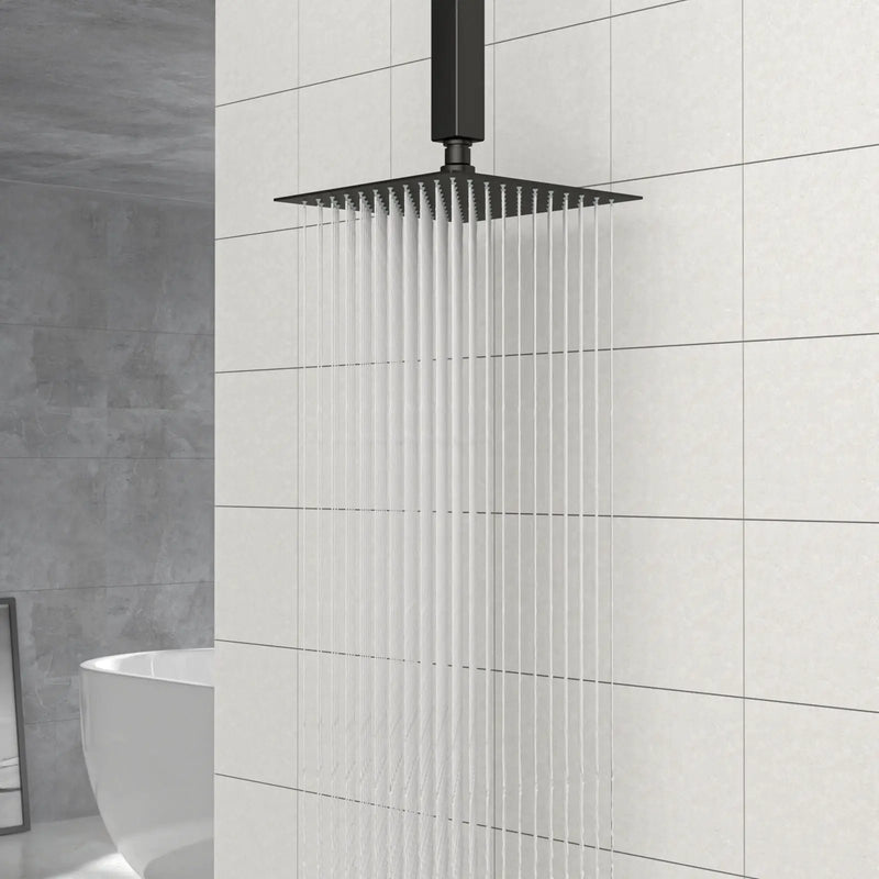 8" Square Rain Shower Head, Ceiling / Wall Mount Stainless Steel Bath Fixture by HouseOfZazla