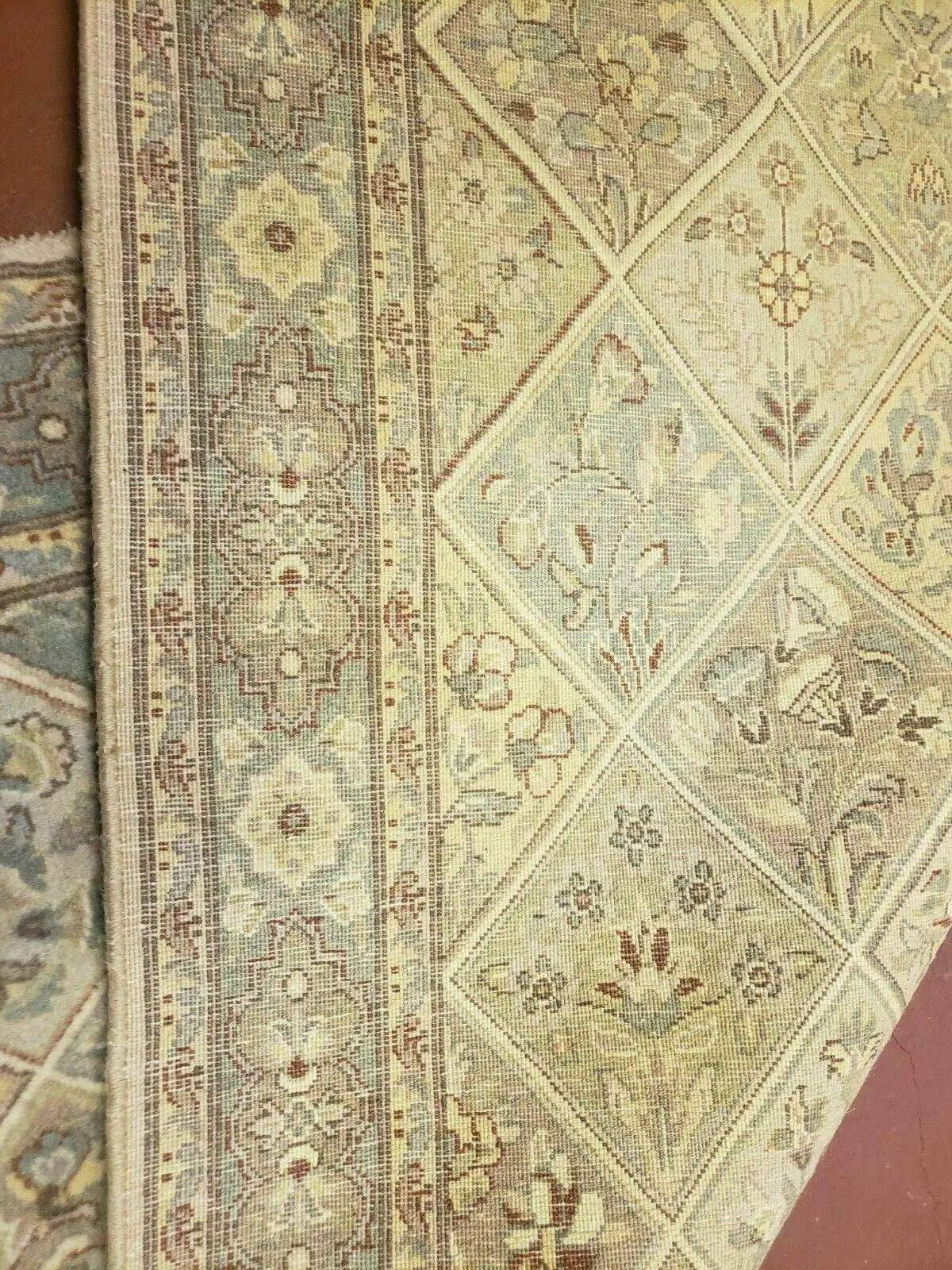 2' 7" X 9' Vintage Handmade India Floral Oriental Wool Runner Rug Hand Knotted by Jewel Rugs