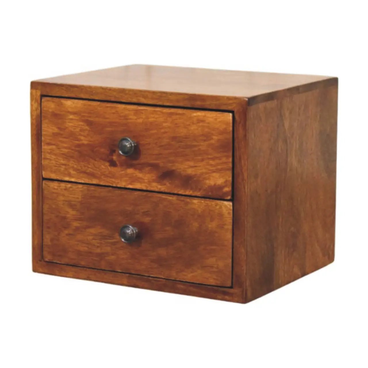 Solid Wood Solis Chestnut Wall-Mounted Nightstand by HouseOfZazla