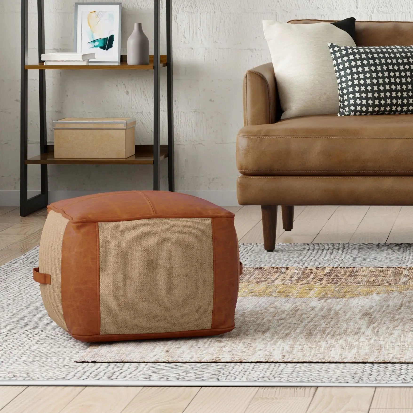 Atkinson - Pouf - Tan by Unique Piece Furniture