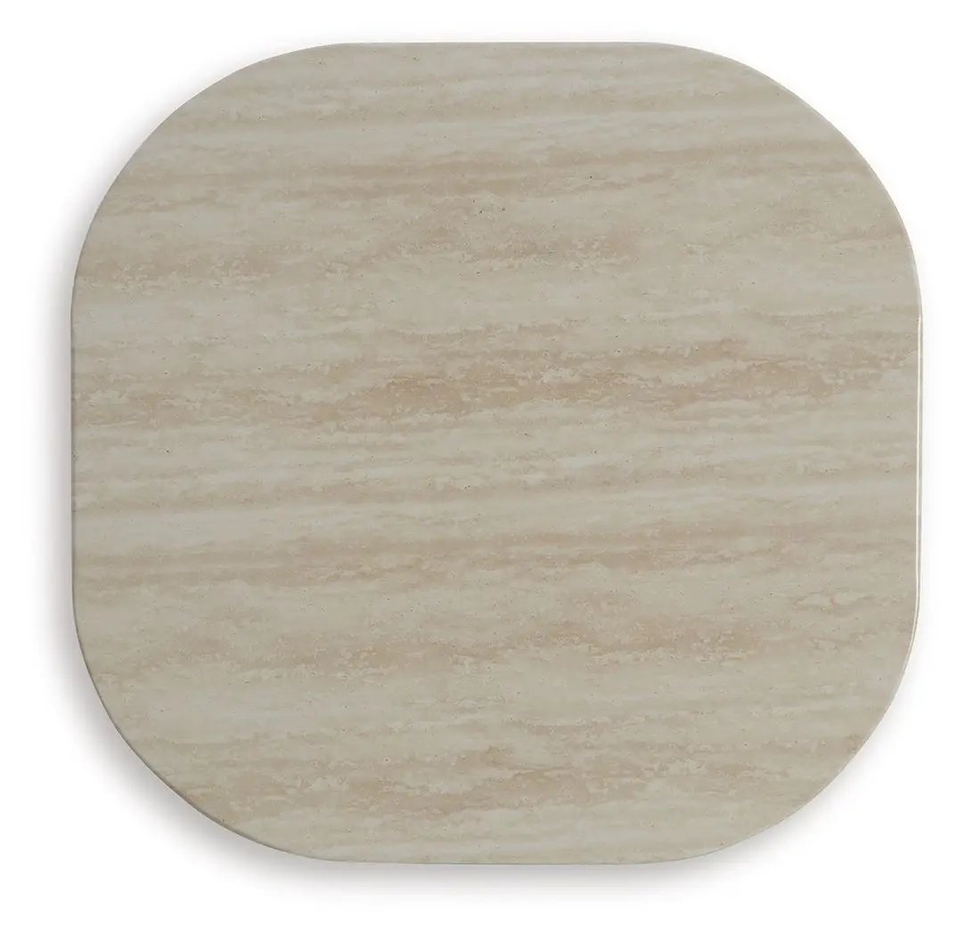 Kimora - Square End Table - Beige / Dark Brown by Unique Piece Furniture