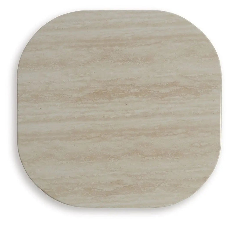 Kimora - Square End Table - Beige / Dark Brown by Unique Piece Furniture