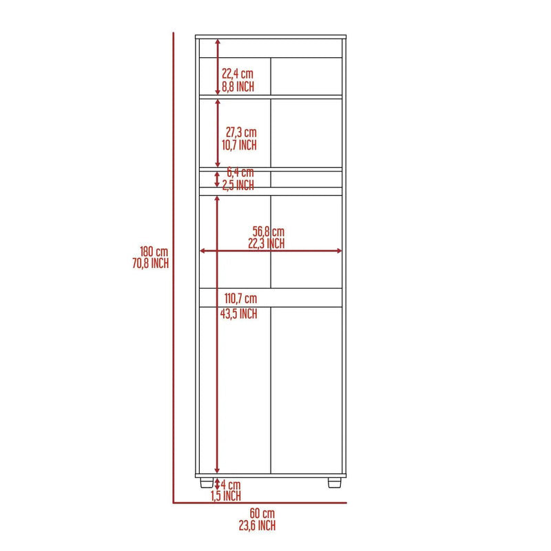 Armoire Organiser, Two Shelves, Rod, Double Door Cabinet Armoire by HouseOfZazla