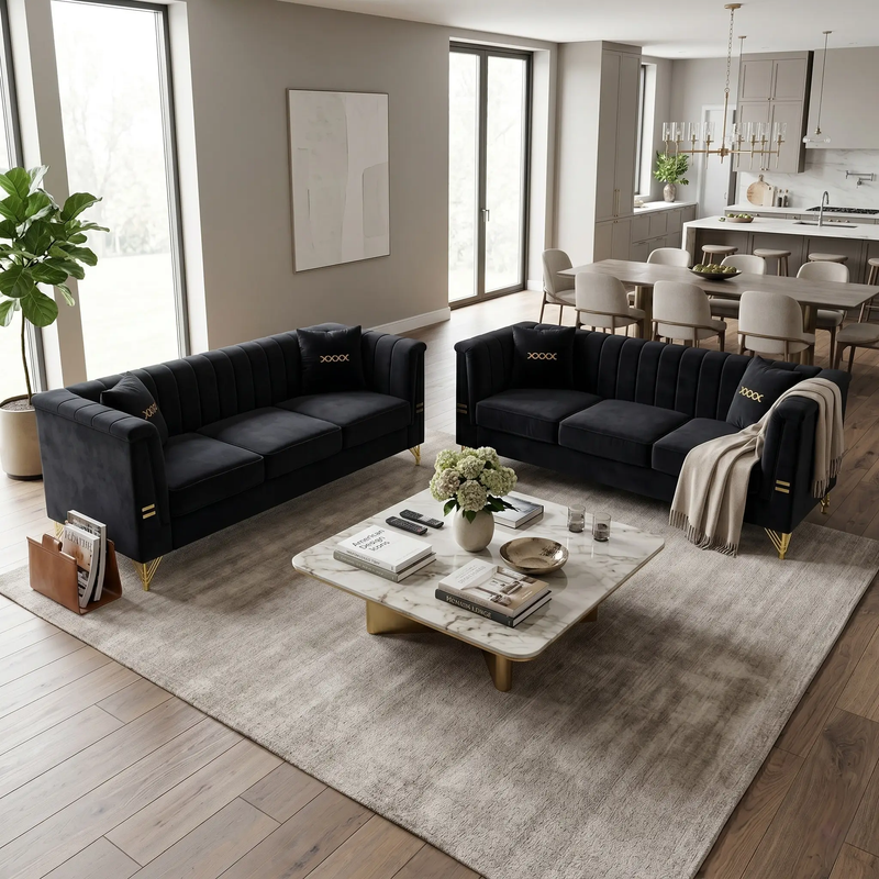 FX-P82-2PC Sofa Set by HouseOfZazla