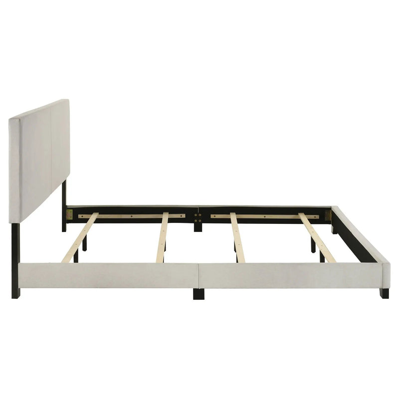 Dorian Fabric Upholstered California King Panel Bed Cream by Unique Piece Furniture