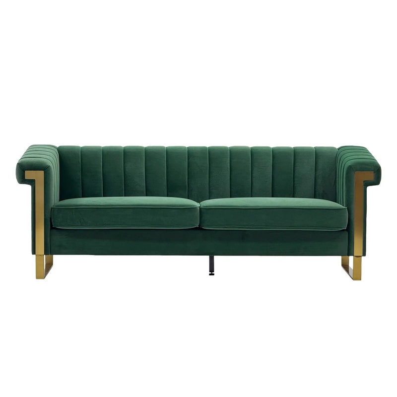 FX-P81B-RG 834-14 Velvet Sofa with Gold Accents by HouseOfZazla