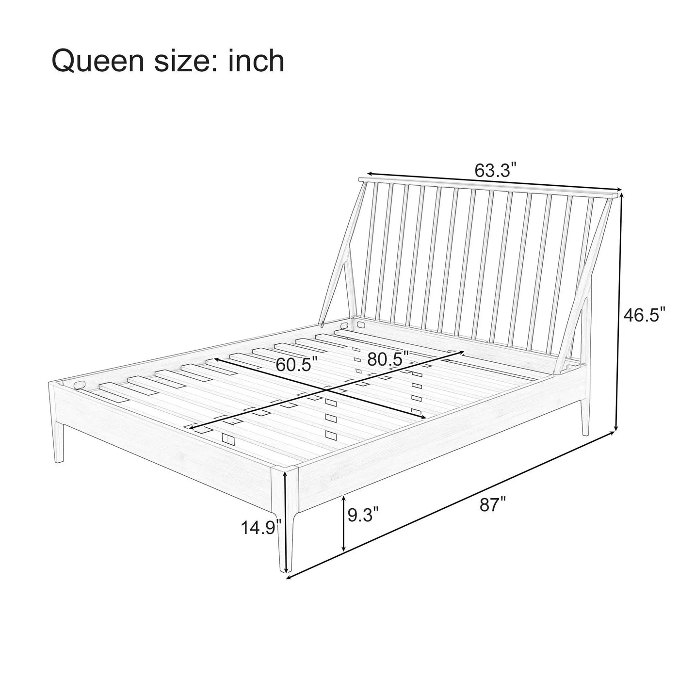 Bohemian Platform Bed With Tall Headboard by HouseOfZazla