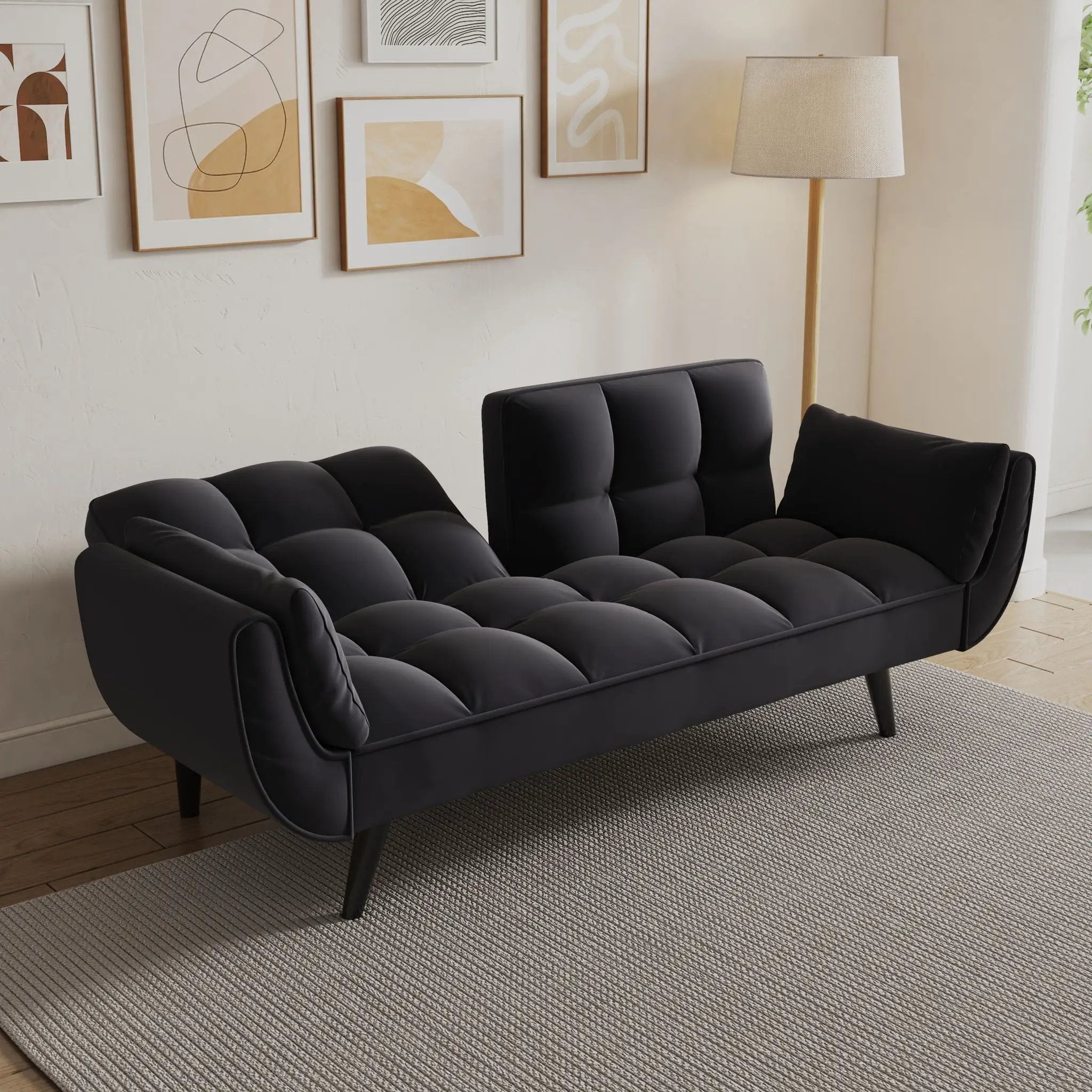 Sofa Soft Two Armrests Throw Pillow Pillow Comfortable Fit Apartment Bedroom Small Space by Unique Piece Furniture