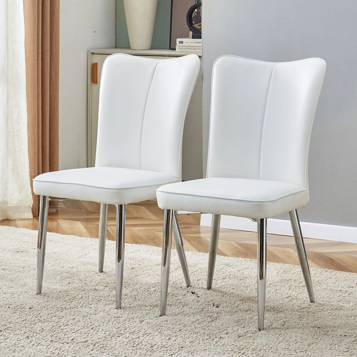 Modern Minimalist Dining Chairs With Metal Legs by HouseOfZazla