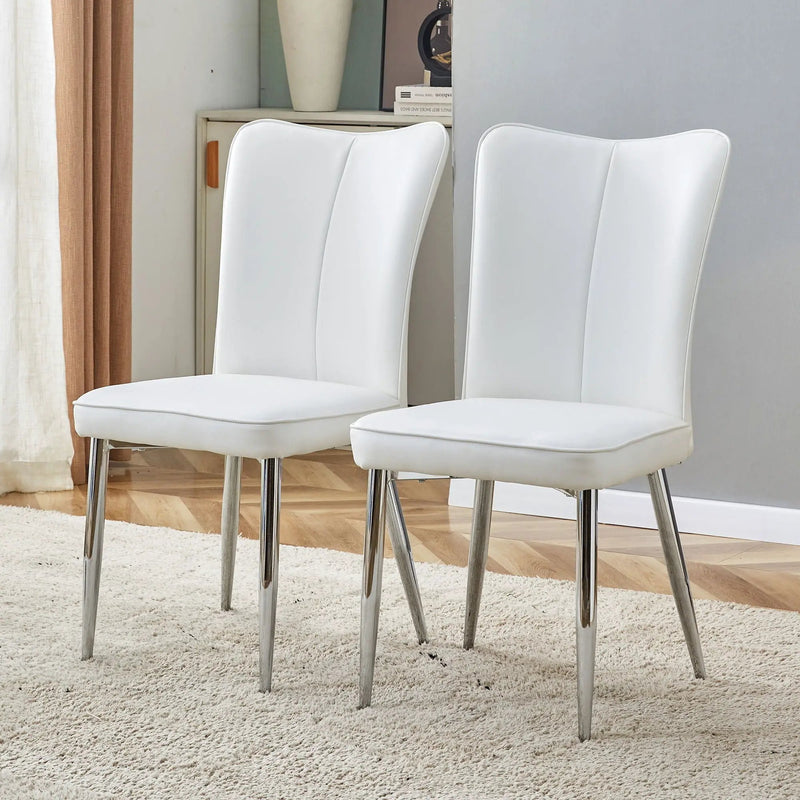 Modern Minimalist Dining Chairs With Metal Legs by HouseOfZazla