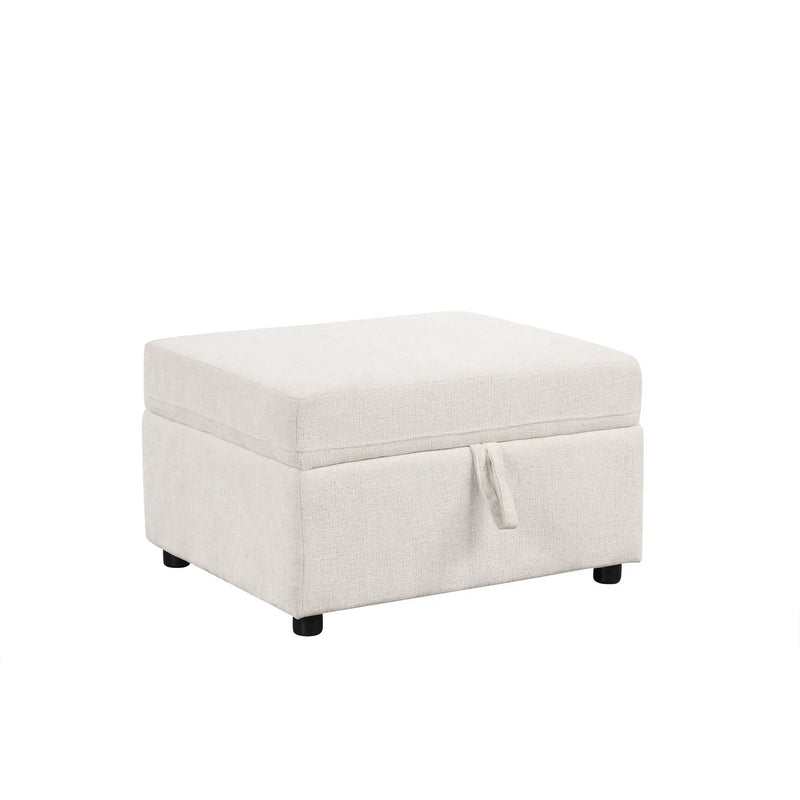 Movable Storage Ottoman Footrest For Living Room by HouseOfZazla