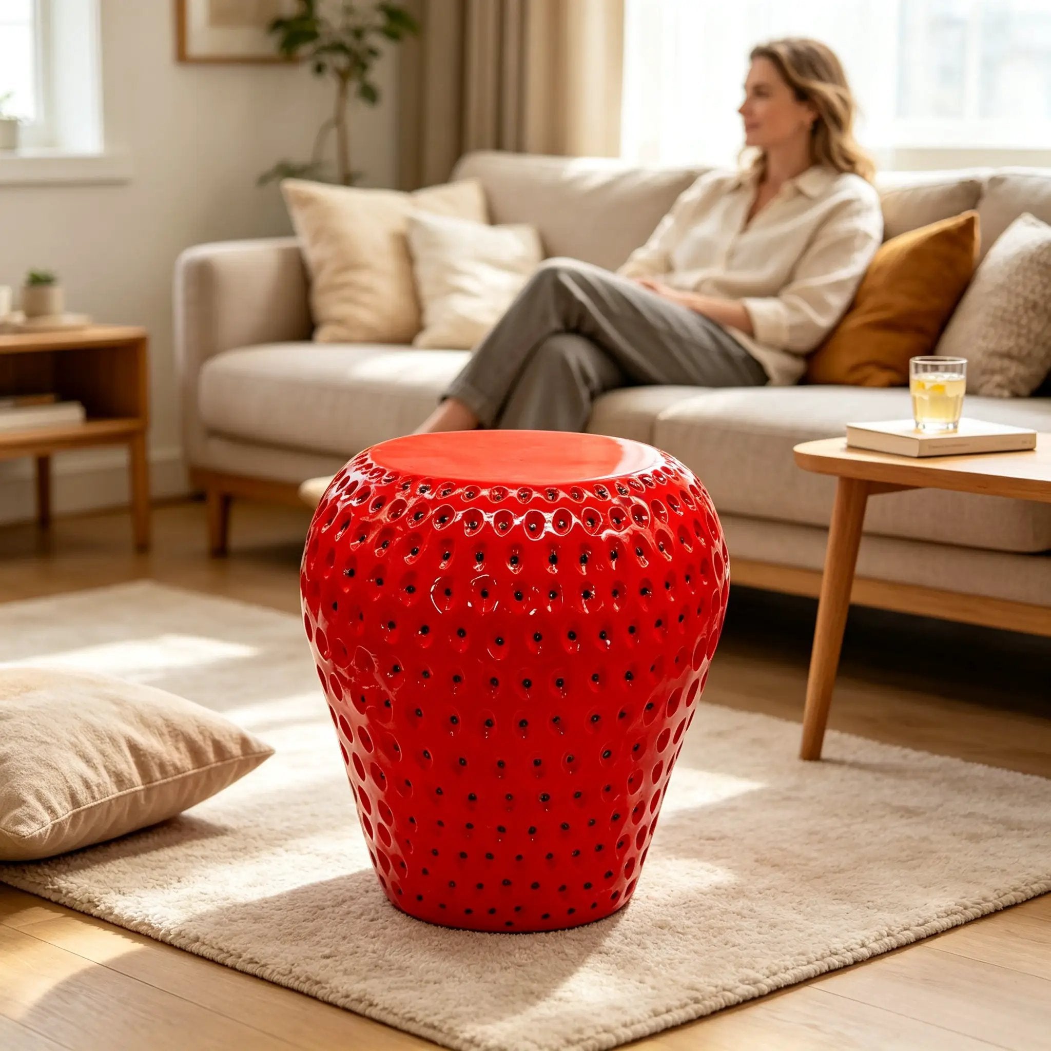 Strawberry Fruit Stool by HouseOfZazla