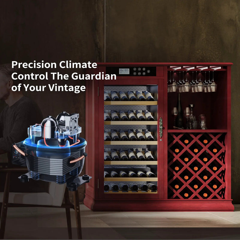 69 Bottles Wood Wine Refrigerator Cabinet by HouseOfZazla