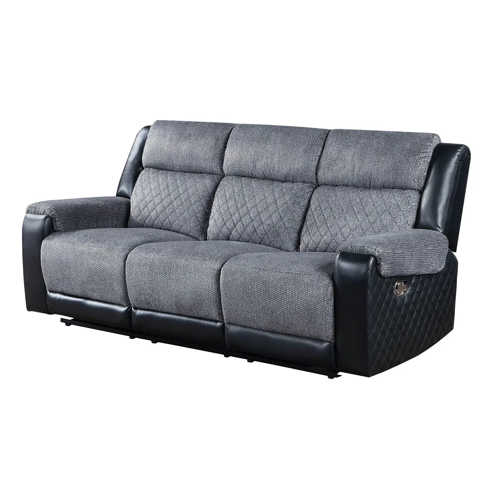 Alicia - Reclining Sofa - Gray / Black by HouseOfZazla