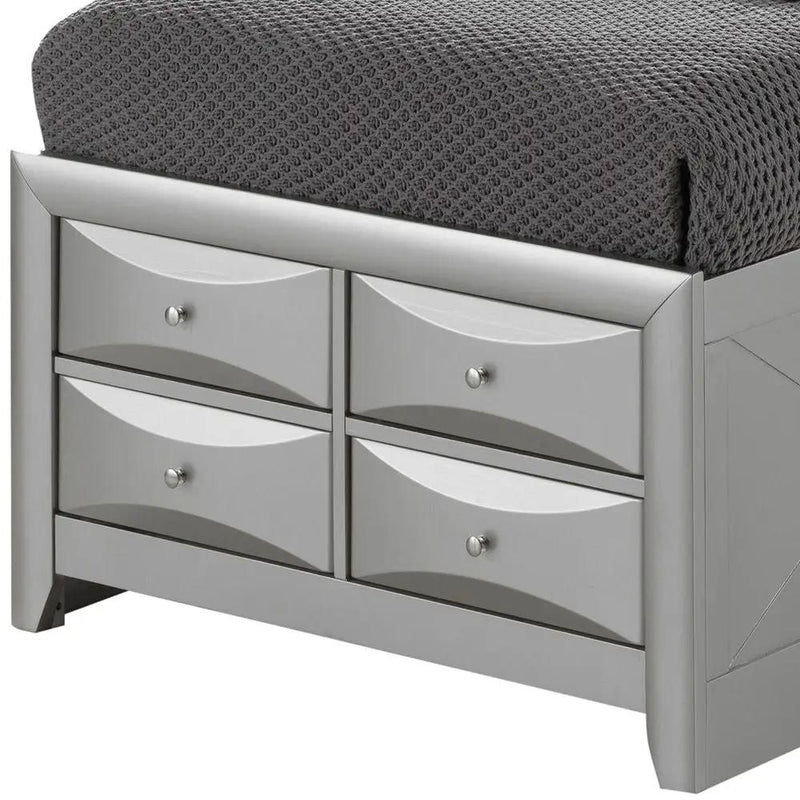 Modern Design Storage Bed With Bookcase Headboard by HouseOfZazla