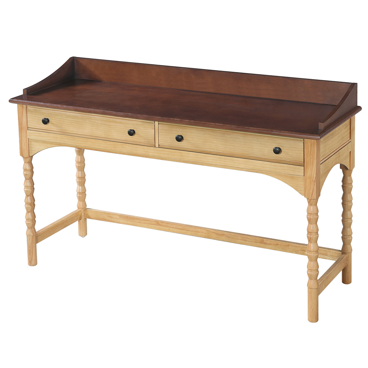 54'' Wooden Writing Desk with 2 Storage Drawers, photo 7 of 9