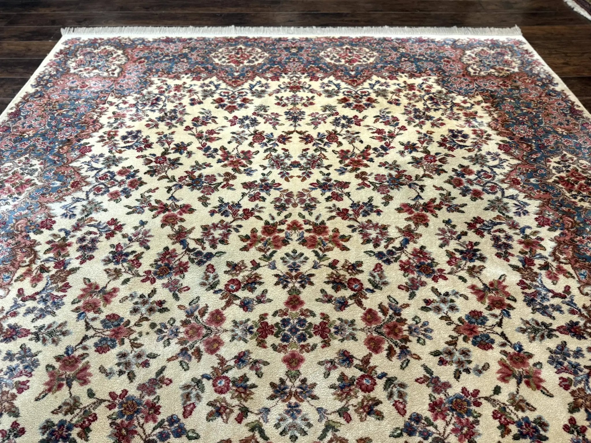 Karastan Rug 8.8 x 12 Ivory Kirman #788, Original 700 Series, Wool Karastan Carpet, Karastan Area Rug, Vintage Karastan, Living Room Rug by Jewel Rugs